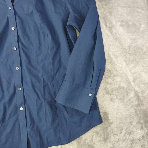 Talbot Women's 16 Blue Long Sleeve Button Up Shirt Westerncore Formal popover - Picture 6 of 8